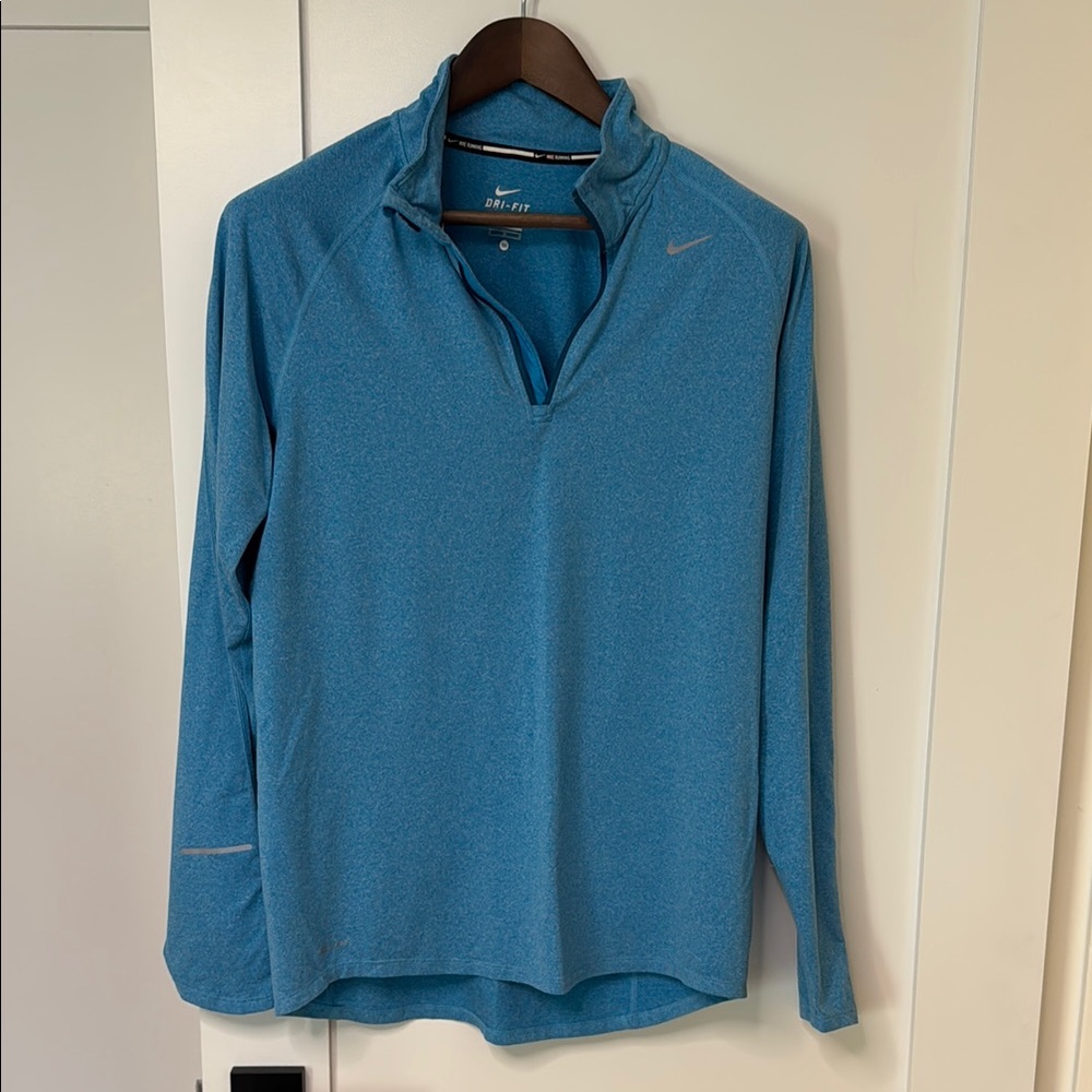 Men’s Nike Running Blue Dri-FIT Long Sleeve Pullover